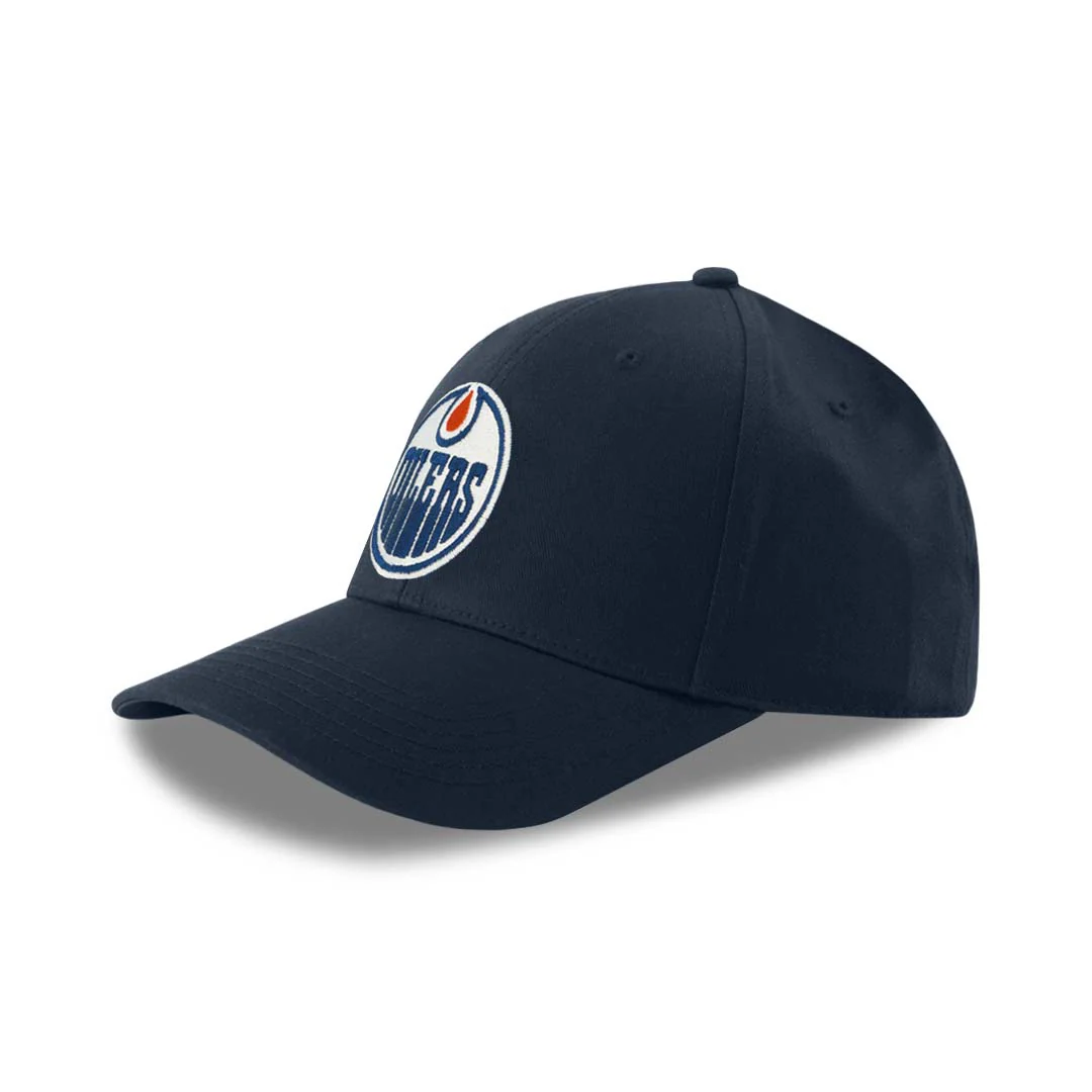 NHL - Men's Edmonton Oilers Flat Logo Hat (NHXX2KSMHDCC1PB 41NVY) - Image 2