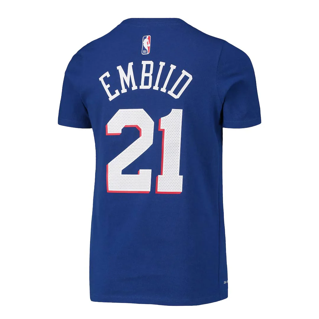 Nike - Kids' (Junior) Philadelphia 76ers Joel Embiid T-Shirt (9Z2B711F1 76RJL) - Image 2