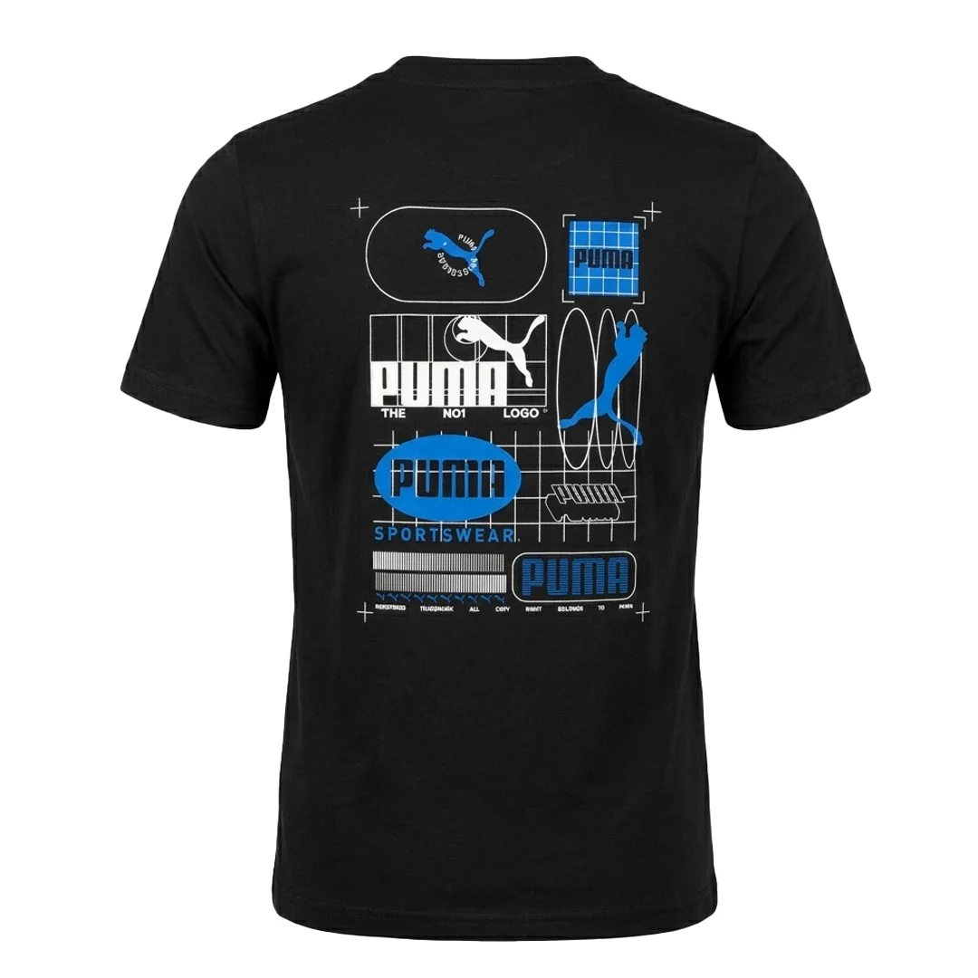 Puma - Kids' (Junior) Tech Pack Graphics T-Shirt (PFA25V9T-18989 001) - Image 2