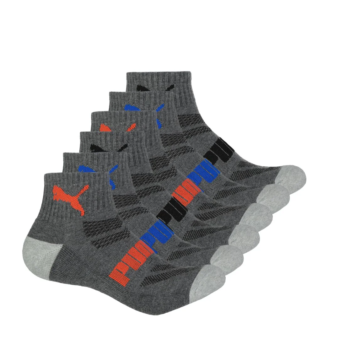 Puma - Men's 6 Pack 1/4 Crew Socks (P601282 030)