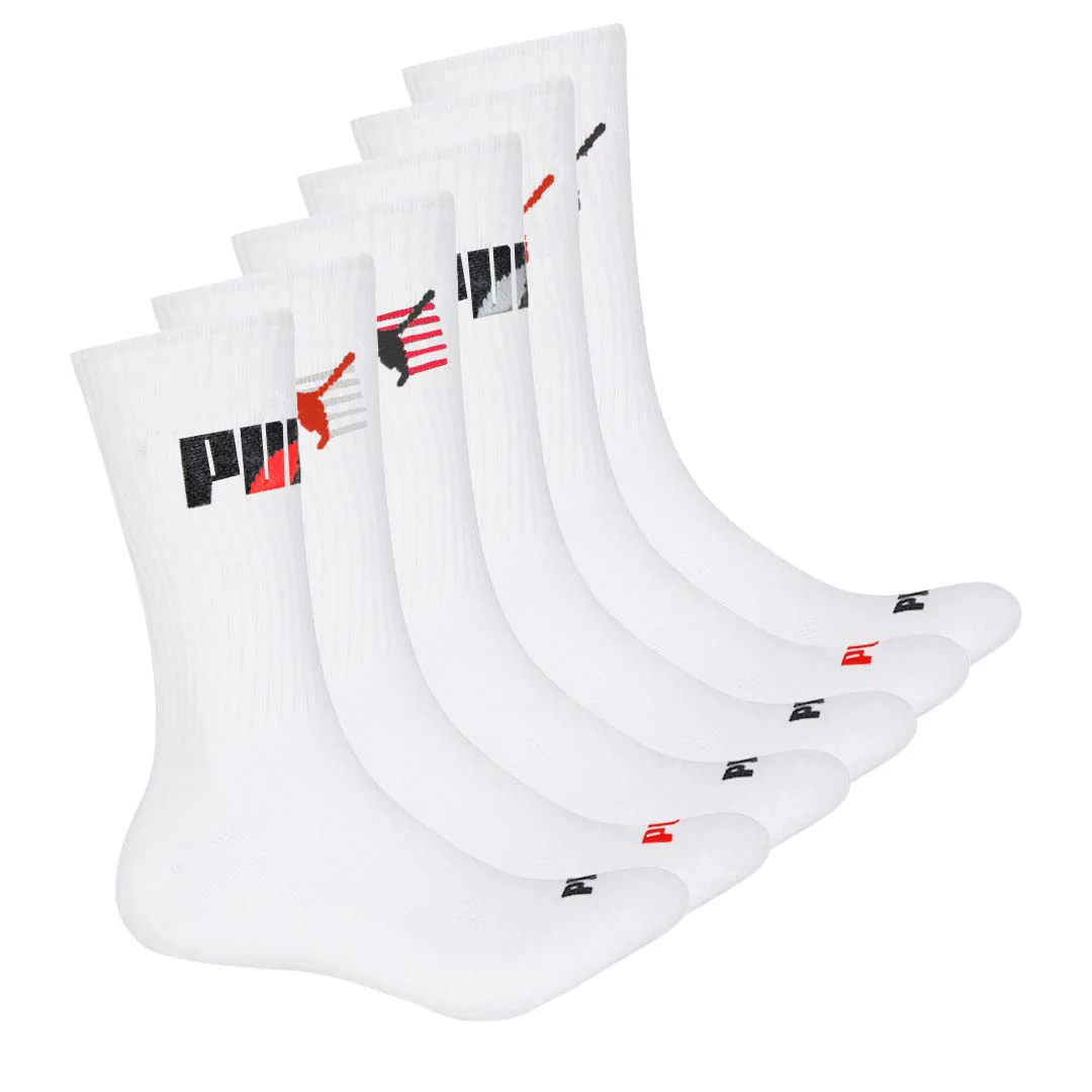 Puma - Men's 6 Pack Crew Socks (P602210 107)
