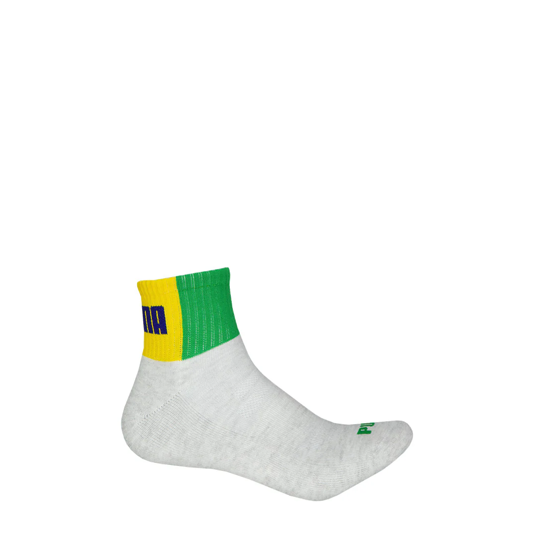 Puma - Unisex Brazil 6 Pack 1/4 Crew Socks (P602683 314) - Image 5