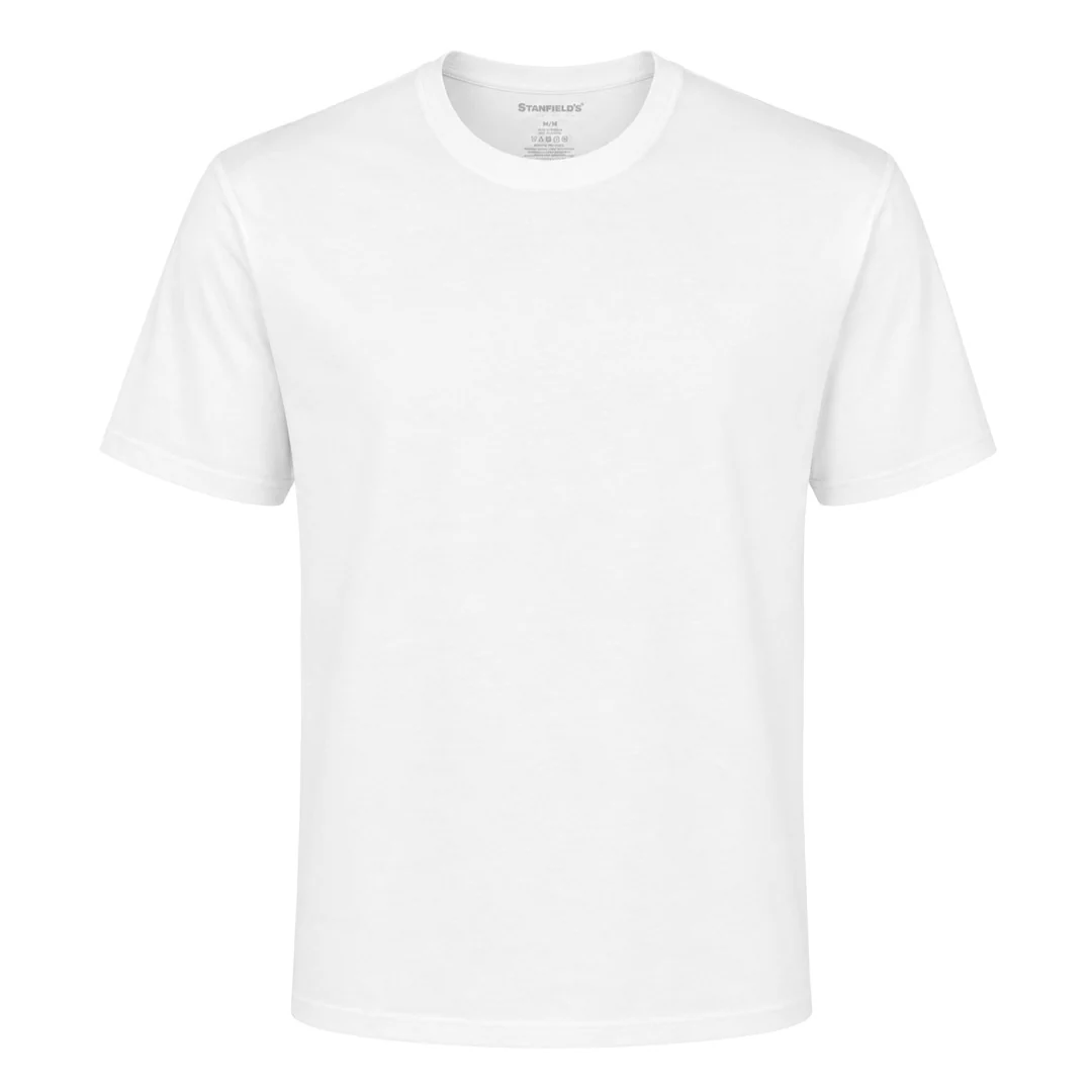 Stanfield's - Men's 3 Pack Crew Neck T-Shirt (STWAMUN001 WHT) - Image 3