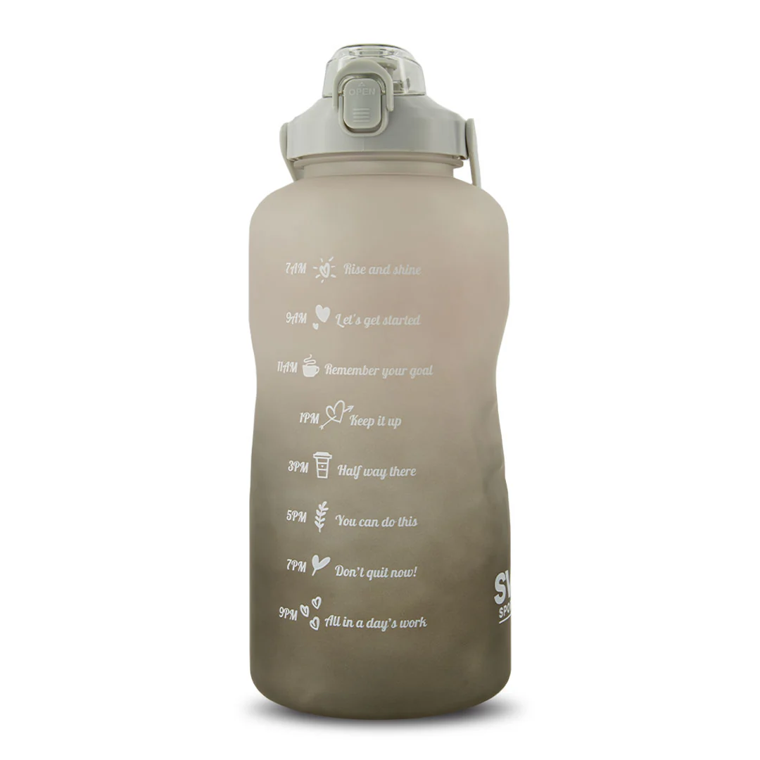 SVP Sports - 128oz Hydration Water Bottle (128OZ-GRYBLK) - Image 2