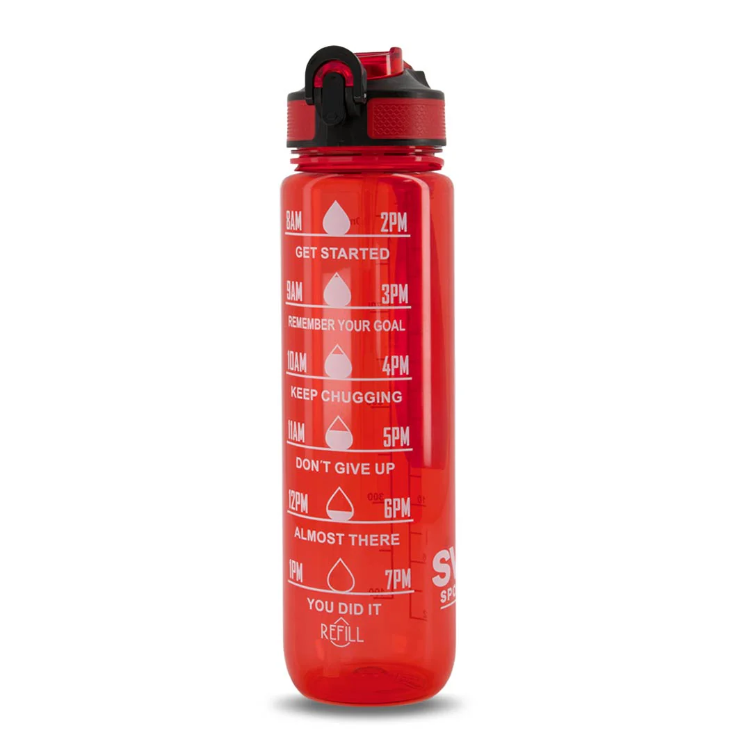 SVP Sports - 32oz Hydration Water Bottle (32OZ-REDCLEAR) - Image 2