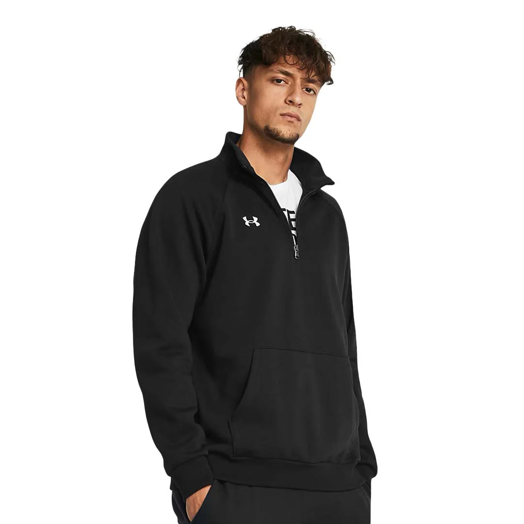 Under Armour - Men's Rival Fleece 1/4 Zip Pullover Sweater (1386016 001) - Image 2